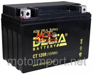 Аккумулятор 12В 9Ач DELTA CT1209 (YTX9-BS) кислотный 150х86х107мм