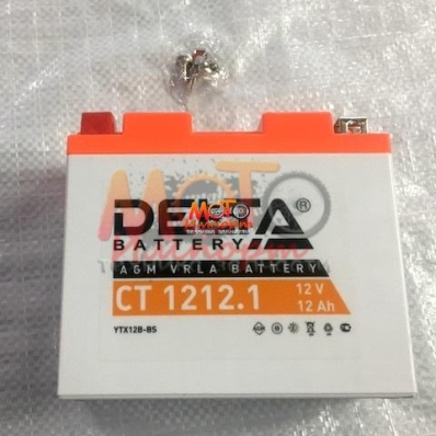 Аккумулятор 12В12Ач DELTA CT1212.1 (YT12B-BS) (кислотный, герметичный) (прямая поляр) (150*70*130мм)