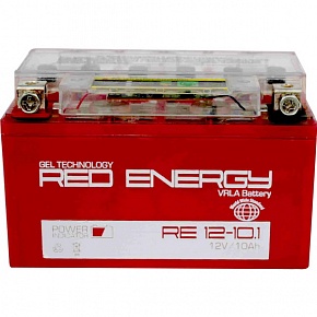 Аккумулятор 12В14Ач RED ENERGY RE1214 (YTX14-BS) гелевый 150х86х148мм