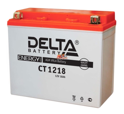Аккумулятор 12В18Ач DELTA CT12201 (YTX20L-BS) кислотный 175х86х155мм
